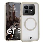 Carcasa Bizon MatteO cu MagSafe compatibila cu Realme GT 8 Pro, Bej 3 - lerato.ro