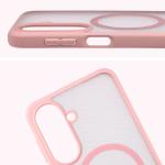 Carcasa Bizon MatteO cu MagSafe compatibila cu Samsung Galaxy A27 5G, Roz 5 - lerato.ro