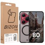 Carcasa Bizon MatteO cu MagSafe compatibila cu Huawei Pura 80 Pro / Pro Plus, Negru 8 - lerato.ro