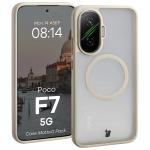 Kit protectie 2 in 1 BizonMobile, Carcasa Bizon MatteO si Folie sticla securizata Bizon Glass Edge, compatibil cu Xiaomi Poco F7, Bej 4 - lerato.ro