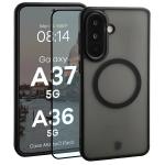 Kit protectie 2 in 1 BizonMobile, Carcasa Bizon MatteO si Folie sticla securizata Bizon Glass Edge, compatibil cu Samsung Galaxy A37 5G / A36 5G, Negru 2 - lerato.ro