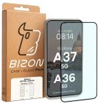 Kit protectie 2 in 1 BizonMobile, Carcasa Bizon MatteO si Folie sticla securizata Bizon Glass Edge, compatibil cu Samsung Galaxy A37 5G / A36 5G, Bej 10 - lerato.ro