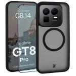 Kit protectie 2 in 1 BizonMobile, Carcasa Bizon MatteO si Folie sticla securizata Bizon Glass Edge, compatibil cu Realme GT 8 Pro, Negru 2 - lerato.ro