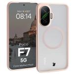 Kit protectie 2 in 1 BizonMobile, Carcasa Bizon MatteO si Folie sticla securizata Bizon Glass Edge, compatibil cu Xiaomi Poco F7, Roz 4 - lerato.ro