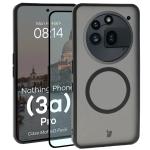 Kit protectie 2 in 1 BizonMobile, Carcasa Bizon MatteO si Folie sticla securizata Bizon Glass Edge, compatibil cu Nothing Phone (3a) Pro, Negru 2 - lerato.ro
