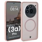 Kit protectie 2 in 1 BizonMobile, Carcasa Bizon MatteO si Folie sticla securizata Bizon Glass Edge, compatibil cu Nothing Phone (3a) Pro, Roz 4 - lerato.ro