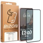 Kit protectie 2 in 1 BizonMobile, Carcasa Bizon MatteO si Folie sticla securizata Bizon Glass Edge, compatibil cu Nothing Phone (3a) Pro, Roz 10 - lerato.ro