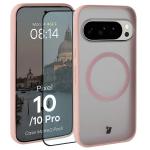 Kit protectie 2 in 1 BizonMobile, Carcasa Bizon MatteO si Folie sticla securizata Bizon Glass Edge, compatibil cu Google Pixel 10 / 10 Pro, Roz 2 - lerato.ro
