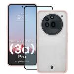 Kit protectie 2 in 1 BizonMobile, Carcasa Bizon Angelo si Folie sticla securizata Bizon Glass Edge, compatibil cu Nothing Phone (3a) Pro, Roz 2 - lerato.ro