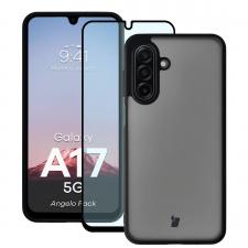 Kit protectie 2 in 1 BizonMobile, Carcasa Bizon Angelo si Folie sticla securizata Bizon Glass Edge, compatibil cu Samsung Galaxy A17 5G, Negru