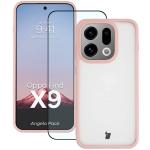 Kit protectie 2 in 1 BizonMobile, Carcasa Bizon Angelo si Folie sticla securizata Bizon Glass Edge, compatibil cu Oppo Find X9, Roz 2 - lerato.ro