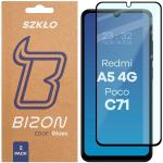 Set 2 folii sticla securizata Bizon Glass Edge Duo compatibile cu Xiaomi Redmi A5 4G / POCO C71 4G, Negru 2 - lerato.ro