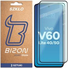 Folii protectie telefoane, Set 2 folii sticla securizata Bizon Glass Edge Duo compatibile cu Vivo V60 Lite 5G, Negru, lerato.ro