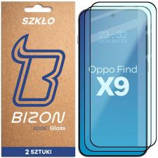 Folii protectie telefoane, Set 2 folii sticla securizata Bizon Glass Edge Duo compatibile cu Oppo Find X9, Negru, lerato.ro