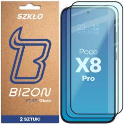 Set 2 folii sticla securizata Bizon Glass Edge Duo compatibile cu Xiaomi Poco X8 Pro, Negru