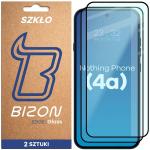 Set 2 folii sticla securizata Bizon Glass Edge Duo compatibile cu Nothing Phone (4a), Negru 2 - lerato.ro