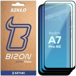 Set 2 folii sticla securizata Bizon Glass Edge Duo compatibile cu Xiaomi Redmi A7 Pro 4G, Negru 2 - lerato.ro