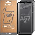 Set 2 folii sticla securizata Bizon Glass Edge Shadow Duo Privacy compatibile cu Samsung Galaxy A57 5G, Negru 2 - lerato.ro