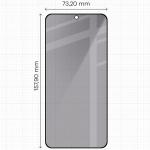 Set 2 folii sticla securizata Bizon Glass Edge Shadow Duo Privacy compatibile cu Samsung Galaxy A57 5G, Negru 3 - lerato.ro