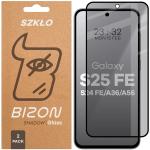 Set 2 folii sticla securizata Bizon Glass Edge Shadow Duo Privacy compatibile cu Samsung Galaxy S25 FE / S24 FE / A36 5G / A56 5G, Negru 2 - lerato.ro