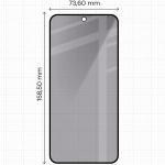 Set 2 folii sticla securizata Bizon Glass Edge Shadow Duo Privacy compatibile cu Samsung Galaxy S25 FE / S24 FE / A36 5G / A56 5G, Negru 3 - lerato.ro