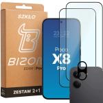 Set protectie 3in1 Bizon Glass Edge Pack, 2 folii sticla ecran + 1 folie sticla camera foto, compatibil cu Xiaomi Poco X8 Pro, Negru 2 - lerato.ro