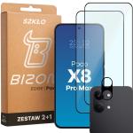 Set protectie 3in1 Bizon Glass Edge Pack, 2 folii sticla ecran + 1 folie sticla camera foto, compatibil cu Xiaomi Poco X8 Pro Max, Negru 2 - lerato.ro