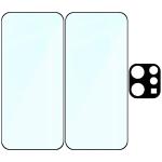 Set protectie 3in1 Bizon Glass Edge Pack, 2 folii sticla ecran + 1 folie sticla camera foto, compatibil cu Vivo V70 5G, Negru 7 - lerato.ro