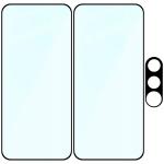 Set protectie 3in1 Bizon Glass Edge Pack, 2 folii sticla ecran + 1 folie sticla camera foto, compatibil cu Vivo V70 FE 5G, Negru 7 - lerato.ro