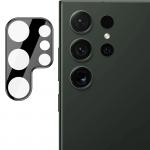 Set 2 folii sticla securizata camera foto Bizon Glass Lens compatibile cu Samsung Galaxy S24 Ultra, Negru 2 - lerato.ro