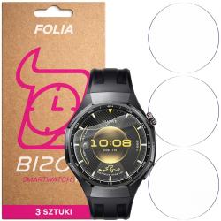 Set 3 folii de protectie Bizon HydroFlex compatibile cu Huawei Watch GT6 Pro 46 mm, Transparent