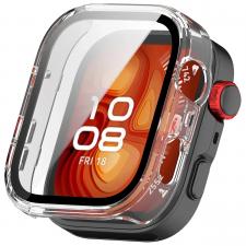 Accesorii Huawei Watch, Carcasa cu protectie ecran BizonMobile Adamo compatibila cu Huawei Watch Fit 5 Pro, Transparent, lerato.ro