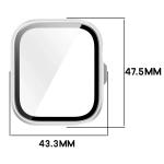 Carcasa cu protectie ecran BizonMobile Adamo compatibila cu Huawei Watch Fit 5 Pro, Satin Silver 3 - lerato.ro
