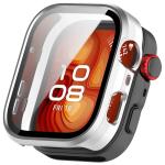 Carcasa cu protectie ecran BizonMobile Adamo compatibila cu Huawei Watch Fit 5 Pro, Satin Silver 2 - lerato.ro