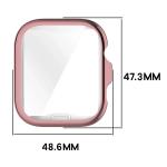 Carcasa cu protectie ecran BizonMobile Felipe compatibila cu Huawei Watch Fit 5 Pro, Roz 3 - lerato.ro