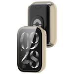 Carcasa cu protectie ecran BizonMobile Adamo compatibila cu Xiaomi Smart Band 10 Pro, Bej 5 - lerato.ro