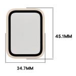 Carcasa cu protectie ecran BizonMobile Adamo compatibila cu Xiaomi Smart Band 10 Pro, Bej 3 - lerato.ro