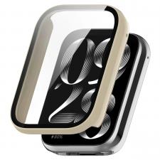 Carcasa cu protectie ecran BizonMobile Adamo compatibila cu Xiaomi Smart Band 10 Pro, Bej