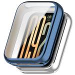 Carcasa cu protectie ecran BizonMobile Felipe compatibila cu Xiaomi Smart Band 10 Pro, Albastru 2 - lerato.ro