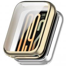 Carcasa cu protectie ecran BizonMobile Felipe compatibila cu Xiaomi Smart Band 10 Pro, Gold
