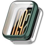 Carcasa cu protectie ecran BizonMobile Felipe compatibila cu Xiaomi Smart Band 10 Pro, Verde 2 - lerato.ro