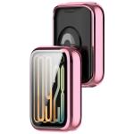 Carcasa cu protectie ecran BizonMobile Felipe compatibila cu Xiaomi Smart Band 10 Pro, Roz 8 - lerato.ro