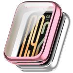 Carcasa cu protectie ecran BizonMobile Felipe compatibila cu Xiaomi Smart Band 10 Pro, Roz 2 - lerato.ro