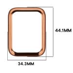 Carcasa cu protectie ecran BizonMobile Felipe compatibila cu Xiaomi Smart Band 10 Pro, Rose Gold 3 - lerato.ro