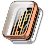 Carcasa cu protectie ecran BizonMobile Felipe compatibila cu Xiaomi Smart Band 10 Pro, Rose Gold 2 - lerato.ro