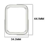 Carcasa cu protectie ecran BizonMobile Felipe compatibila cu Xiaomi Smart Band 10 Pro, Silver 3 - lerato.ro
