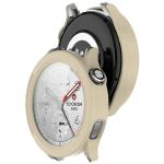 Carcasa cu protectie ecran BizonMobile Adamo compatibila cu Xiaomi Watch S5, Bej 5 - lerato.ro