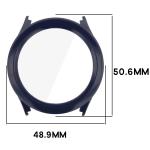 Carcasa cu protectie ecran BizonMobile Adamo compatibila cu Xiaomi Watch S5, Albastru 3 - lerato.ro