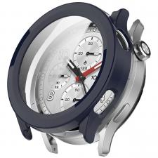 Carcasa cu protectie ecran BizonMobile Adamo compatibila cu Xiaomi Watch S5, Albastru