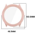 Carcasa cu protectie ecran BizonMobile Adamo compatibila cu Xiaomi Watch S5, Roz 3 - lerato.ro